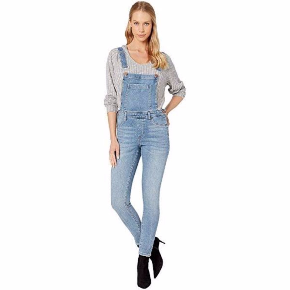 Blank NYC It's Vintage Overalls Washed Denim Jeans Size 29